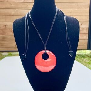 Show-stopping Orange Resin Zsiska Necklace